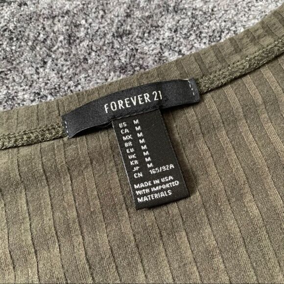Forever 21 Tunic Hunter Green Medium Lined Fabric - Picture 3 of 7